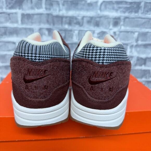 Nike Air Max 1 Houndstooth 2019 Bronze Eclipse Orange CT1207-200 Mens Size 6 New - Picture 5 of 7